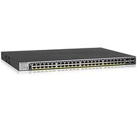 NETGEAR Smart GS752TP - Commutateur - L3 Lite - Géré - 8 x 10/100/1000 (PoE+) + 40 x 10/100/1000 (PoE) + 4 x SFP - de bureau, Montable sur rack - PoE+ (384 W)