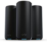NETGEAR Système WiFi 7 Mesh Orbi 870 tribande (RBE873B) - Routeur + 2 Satellites - Couverture jusqu'à 830 m², 150 appareils - Port 10 Gigabit, BE21000 802.11be (jusqu'à 21 Gbit/s), idéal Murs épais