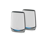 NETGEAR Orbi RBK852 AX6000 Système WiFi 6 Mesh Tri-bande (2.4/5/5 GHz) 8 antennes internes, 802.11ax, CPU Quad-Core 2.2GHz, 1GB RAM, 512MB Flash