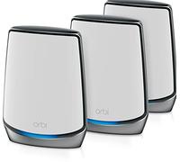 NETGEAR Orbi WiFi 6 Mesh Ultime Tri Bandes (RBK853), Pack de 3, Routeur AX6000 (6 Gbit/s), Couverture Ultra Performante de 690 m², idéal Murs Épais et Multiroom, Compatible Toutes Box