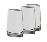 NETGEAR Orbi Quad-band RBKE963 AXE11000 WiFi 6E Mesh System Quad-band (2.4 GHz / 5 GHz-1 / 5 GHz-2 / 6 GHz) Wi-Fi 6 (802.11ax) Gris, Blanc 16 Interne