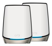 NETGEAR Orbi WiFi 6 Mesh (RBK862S) | Systeme Mesh Tri Band | Couverture de 500 m² et 100 appareils | Vitesses jusqu'à 6Gbps (AX6000) | Compatible Toutes Box |Idéal Murs très épais| 1 an Armor Inclus