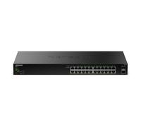 NETGEAR Série S350 Smart Switch manageable Essentials Gigabit Ethernet PoE+ 26 Ports - 24 Ports Gigabit PoE+ (Budget PoE 190W), 2 Ports SFP Gigabit dédiés, positionnement Bureau ou Rack (GS324TPv2)