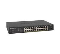 NETGEAR Série S350 Smart Switch manageable Essentials Gigabit Ethernet PoE+ 26 Ports - 24 Ports Gigabit PoE+ (Budget PoE 190W), 2 Ports SFP Gigabit dédiés, positionnement Bureau ou Rack (GS324TPv2)