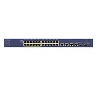 NETGEAR Smart FS728TLP - Commutateur - intelligent - 12 x 10/100 (PoE) + 12 x 10/100 + 2 x 10/100/1000 + 2 x SFP Gigabit combiné - de bureau, Montable sur rack - PoE (100 W)