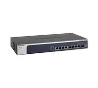Netgear Smart Switch Non Manageable 8 Ports 10 Gigabit Multi-Gigabit Ethernet (XS508M) - avec 1 Port SFP+ 10 Gigabit, Bureau/en Rack et Protection à Vie ProSAFE Gris/Argent