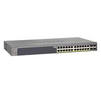 NETGEAR Smart Switch PoE Gigabit Ethernet 28 Ports (GS728TP) - Gestion du Cloud Insight en Option gérée, 24 x PoE+ @ 190 W, SFP 4 x 1G, Montage sur Bureau ou en Rack, Ainsi qu'une Protection à Vie