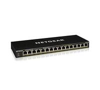Netgear Switch Ethernet 16 Ports PoE+ Gigabit (GS316P) avec 16 Ports PoE + à 115W, Upgradable à 183 W avec Le Flex Poe, Boîtier Métallique Solide sans Ventilateur