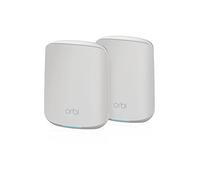 NETGEAR Système WiFi 6 Mesh Bi-Bandes Orbi (RBK352), Routeur WiFi 6 AX1800, Pack de 2, WiFi jusqu'à 1.8 Gbit/s, Couverture WiFi jusqu'à 200m² et pour Plus de 30 appareils, spécial Maisons Murs épais