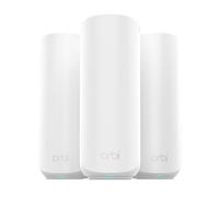 NETGEAR Système WiFi 7 Mesh Orbi (RBE373), Routeur + 2 Satellites, Fonctions de sécurité, BE3600, 3,6 Gbps, Couverture 360 m2, 70 appareils, Port Internet 2,5 G, Compatible Toutes Box Internet