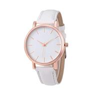 NethCasti Couple de montre analogique quartz simple montre à cadran simple avec bracelet en cuir