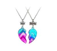 NethCasti Meilleurs colliers d'amis à moitié coeur Prendants Amitié chaîne de cou avec des bijoux pour enfants 2pcs BFF Colliers