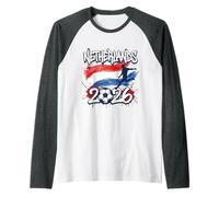 Netherlands NED 26 Peinture pour Fan Motif Drapeau néerlandais Graffiti Art Manche Raglan