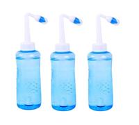 Neti Pot Kit de rinçage nasal 3 pièces, 500 ml, nettoyant nasal, système d'irrigation des sinus, rinçage nasal pour adulte soulagement de la congestion nasale et allergies