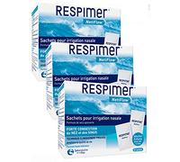 NETIFLOW RESPIMER Recharges Sachets Irrigation Nasale - Lot de 3 Boites de 30 Sachets 240ml Plastique