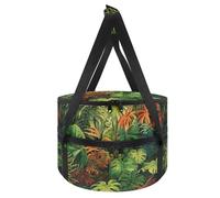 NETILGEN Cocotte portable pour aliments chauds ou froids, porte-cocottes à deux étages pour lasagnes, pochettes, pique-niques, sac à déjeuner, Feuille tropicale de monstera