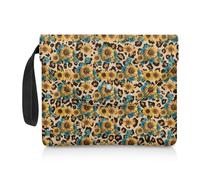 NETILGEN Couverture de livre pour carnet de notes, livre de texte, couverture de livre pochette pour livre Nerd, cadeau pour les amateurs de livres, adolescentes, femmes, adultes, imprimé léopard