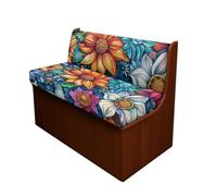 NETILGEN Ensemble de housses de coussin de rechange lavables et antidérapantes pour canapé de camping-car - Motif floral bohème