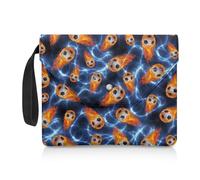 NETILGEN Housse de protection de livre lavable pour femmes, hommes et enfants, pour les amateurs de livres, couverture rigide, carnet de notes, journal de la Bible, manuels scolaires, football bleu