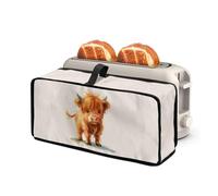 NETILGEN Housse de protection fine pour grille-pain et four à pain Motif vache des Highlands 2 tranches