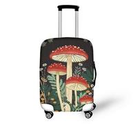 NETILGEN Housses de protection pour bagages - Housse de protection élastique anti-rayures avec fermeture éclair, Champignon végétal, S(18"-21")