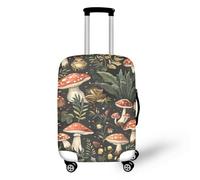 NETILGEN Housses de protection pour bagages - Housse de protection élastique anti-rayures avec fermeture éclair, Champignon vintage, M(22"-24")