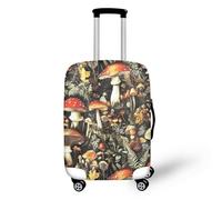 NETILGEN Housses de protection pour bagages - Housse de protection élastique anti-rayures avec fermeture éclair, Champignon rétro, M(22"-24")