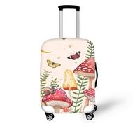 NETILGEN Housses de protection pour bagages - Housse de protection élastique anti-rayures avec fermeture éclair, Champignon de lune papillon, M(22"-24")
