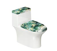 NETILGEN Lot de 2 housses de couvercle de réservoir de toilette et de couvercle de siège de toilette, facile à nettoyer, housse de protection pour la maison, décoration intérieure, ajustement