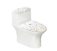 NETILGEN Lot de 2 housses de couvercle de siège de toilette, pour salle de bain, décoration d'intérieur, couvercle de réservoir de toilette de rechange avec bords extensibles, convient à la plupart
