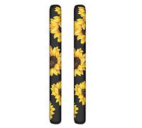 NETILGEN Lot de 2 housses de poignée de porte de réfrigérateur en forme de tournesol faites à la main pour protéger les fours, les lave-vaisselles et les ustensiles de cuisine des taches de nourriture
