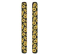 NETILGEN Lot de 2 housses de poignée de porte de réfrigérateur en forme de tournesol Protection électrique pour appareils de cuisine, fours, décoratives, antipoussière Gardez votre appareil de
