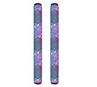 NETILGEN Lot de 2 housses de poignée de porte de réfrigérateur - Motif mandala coloré - Protection antidérapante - Pour garder votre appareil de cuisine propre des taches, des taches de nourriture