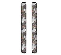 NETILGEN Lot de 2 housses de poignée de porte de réfrigérateur - Motif paresseux - Pour garder votre appareil de cuisine propre des taches, des taches et des taches de nourriture