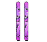 NETILGEN Lot de 2 housses de poignée de porte pour réfrigérateur Motif papillons violets