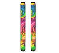 NETILGEN Lot de 2 housses de poignées de porte de réfrigérateur colorées avec motif de rose arc-en-ciel pour garder votre appareil de cuisine propre des taches, des taches de nourriture