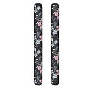 NETILGEN Lot de 2 housses de poignées de porte de réfrigérateur - Motif floral de prunier - 40,9 x 13,5 cm - Lavables en machine et faciles à nettoyer