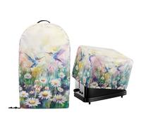 NETILGEN Lot de 2 housses de protection pour appareil de cuisine avec cordon de serrage et motif colibri et marguerites