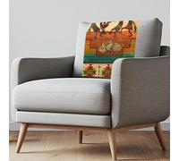 NETILGEN Lot de 3 housses d'appui-tête respirantes et lavables en machine, pour la maison, le canapé, les causeuses, cactus aztèque indien