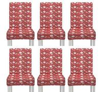NETILGEN Lot de 6 housses de chaise extensibles pour salle à manger, maison, cuisine, banquet