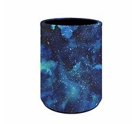 NETILGEN Pot à crayons en cuir synthétique - Style espace étoilé - Pour bureau, école, bureau, maison, papeterie, vaisselle, pinceaux de maquillage