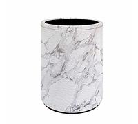 NETILGEN Pot à crayons en marbre blanc pour garçons - Durable - En cuir synthétique solide - Pour bureau, pot de fleurs, tasses, vaisselle - Organiseur pour pinceaux de maquillage