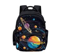 NETILGEN Sac à dos multi-poches pour enfants - 43,2 cm - Léger - Pour l'école maternelle et primaire, Planètes galaxie, L, Décontracté
