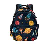 NETILGEN Sac à dos pour adolescents garçons avec sangle rembourrée 43,2 cm grande capacité sac d'école pour l'école primaire maternelle, Planètes galaxie, L, Décontracté