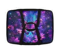 NETILGEN Sac de transport isotherme pour cocottes chaudes ou froides - Motif papillon et fleurs violettes