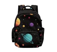 NETILGEN Sac d'école personnalisé pour enfants - 43,2 cm - Sac d'école léger pour maternelle et primaire, Planètes, L, Décontracté