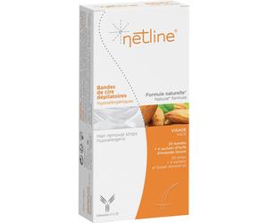 Netline Bandes De Cire Dépilatoires Hypoallergéniques Visage 20 Bandes