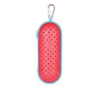 Netoches Étui à Lunettes Natation pour Lunettes Natation, Étui de Transport EVA avec Trou de Drainage, Étui à Lunettes de Soleil à Fermeture Éclair avec Clip Rose Rouge