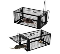 NETONDA 2 Pcs Piège à Rats Cages Rats XXL Piege a Rat Extérieur Attrape Souris Piège à Loir Rongeur Mulot Rat Trap Multi-Catch Cage