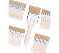 NETONDA 32 pacs Pinceaux Peinture 15 mm 25 mm 40 mm 50 mm Largeur Set de Pinceaux de Peintre avec Manche en Bois Pinceau à Lasure et Vernis Pinceau à Peinture pour Murs, Meubles et de Bricolage